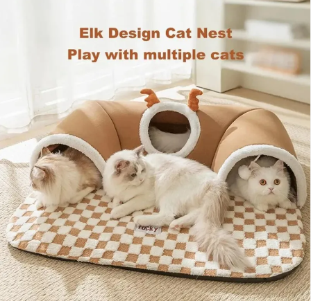 Cat tunnel hideaway foldable design