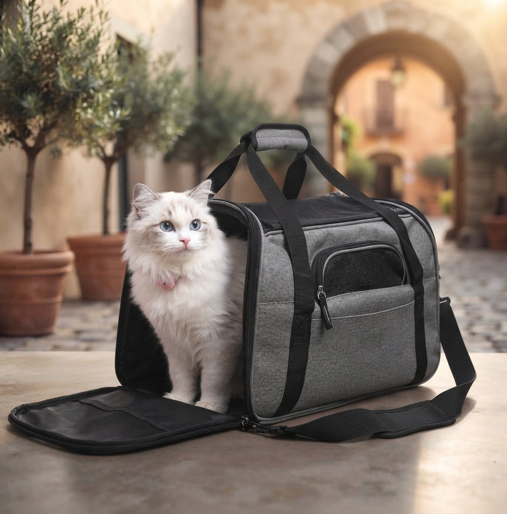 Portable Cat Travel Satchel
