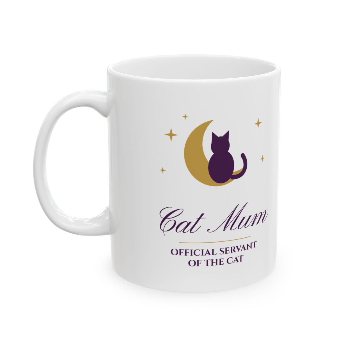 Cat Mum mug, side view