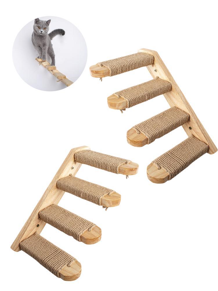 Solid wood cat wall stairs
