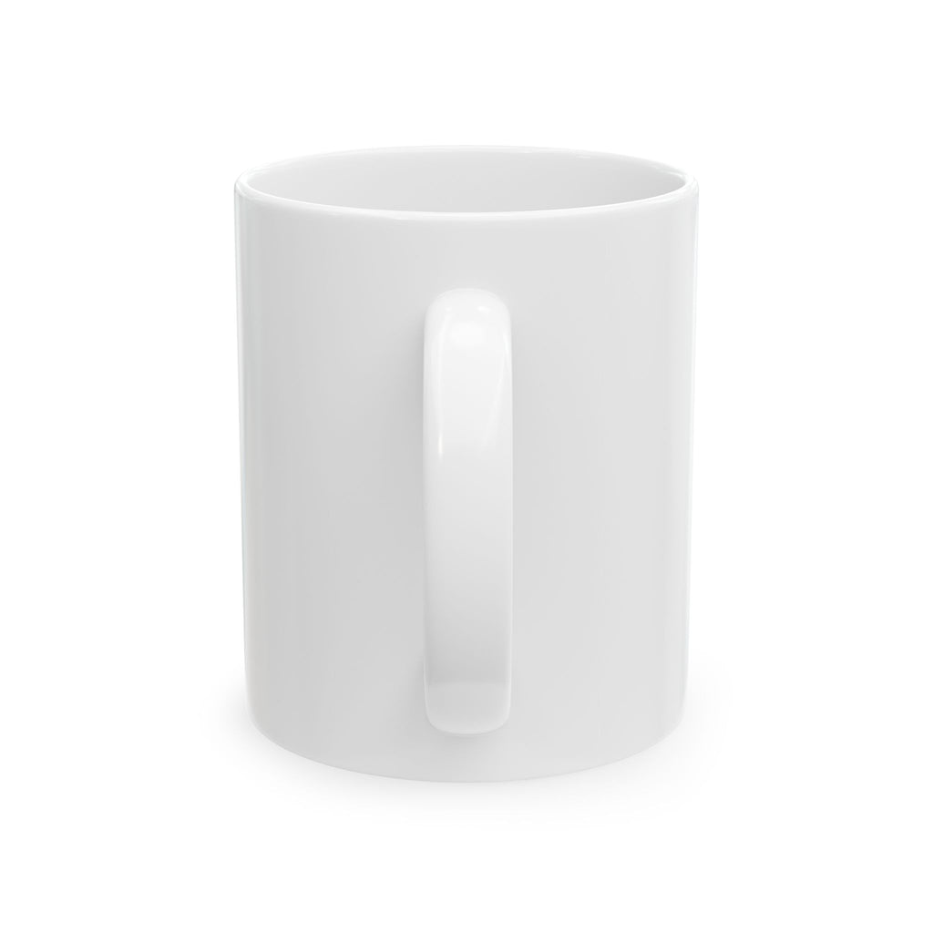 Custom photo mug, back view