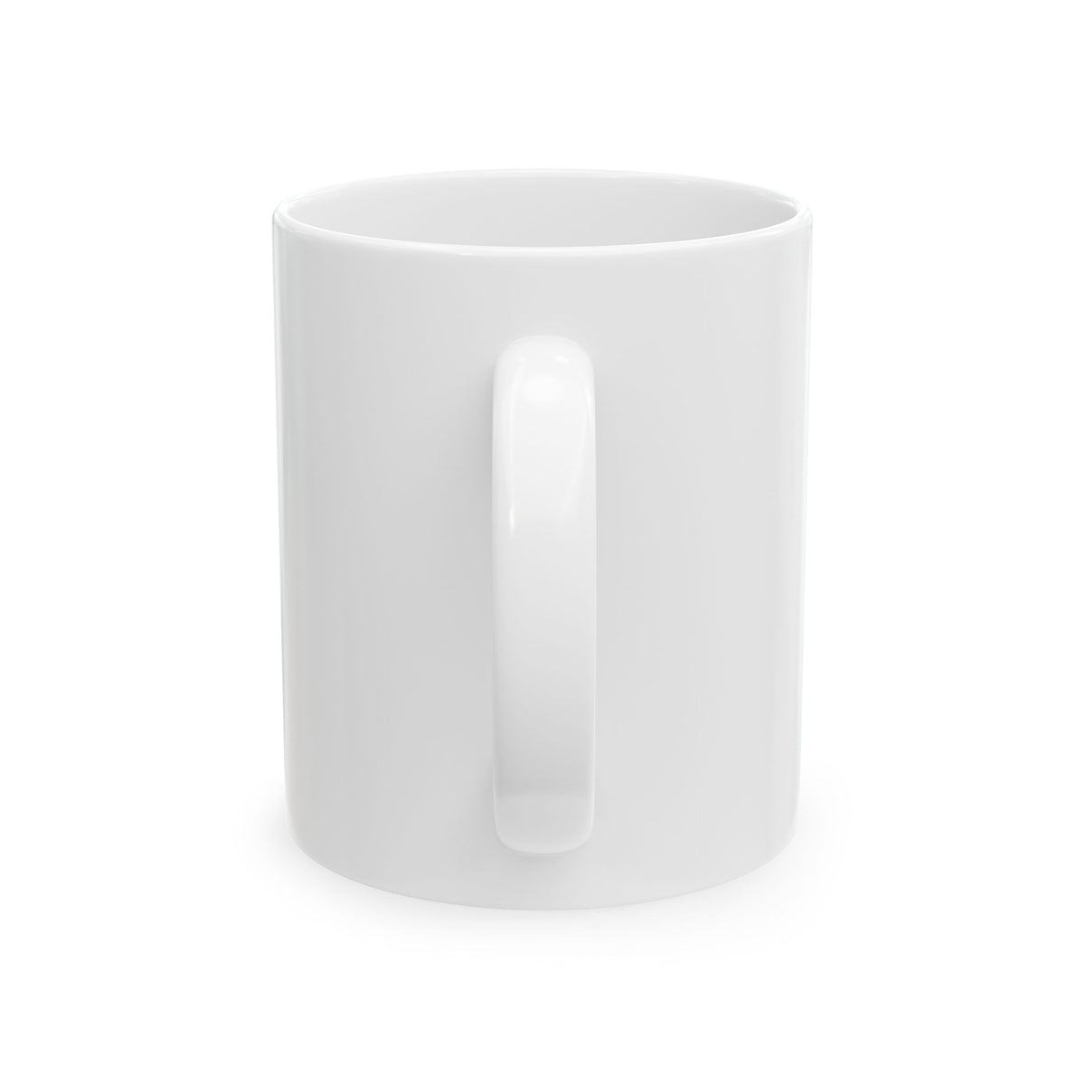 Custom photo mug, back view