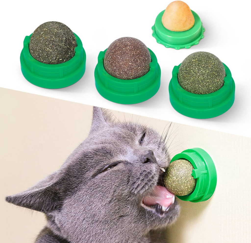 Catnip & Silvervine Lick Balls (4-Pack)