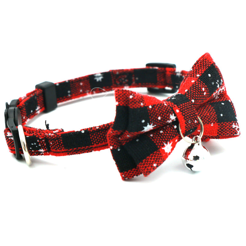 Christmas Bow Cat Collar with Bell
