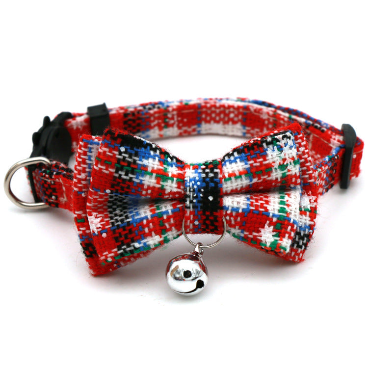 Christmas Bow Cat Collar with Bell