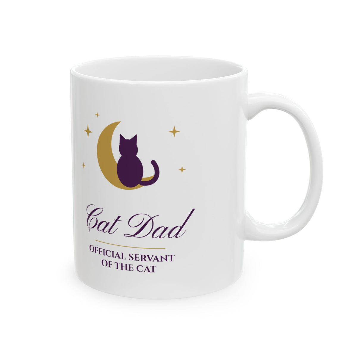 Cat Dad mug, other side view