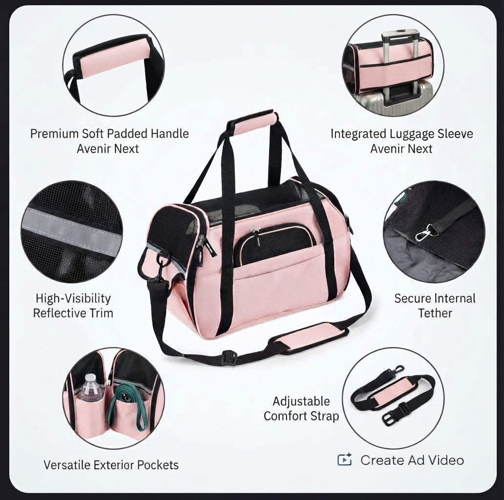 Portable Cat Travel Satchel