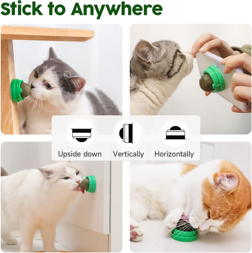 Catnip & Silvervine Lick Balls (4-Pack)