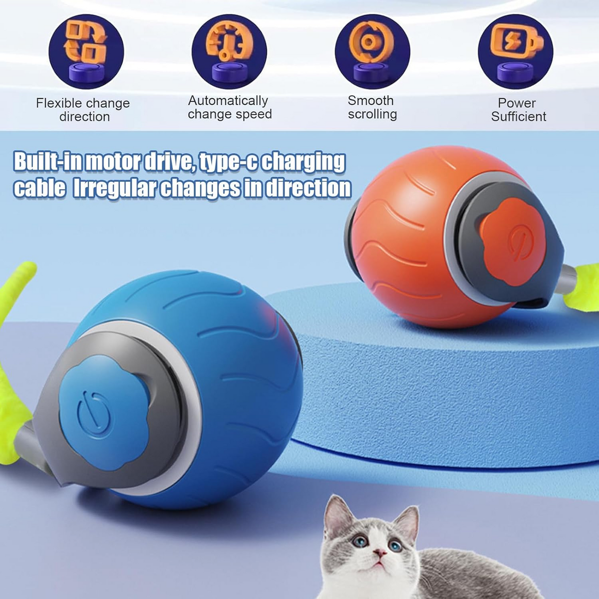 Speedy Self-Rolling Cat Ball