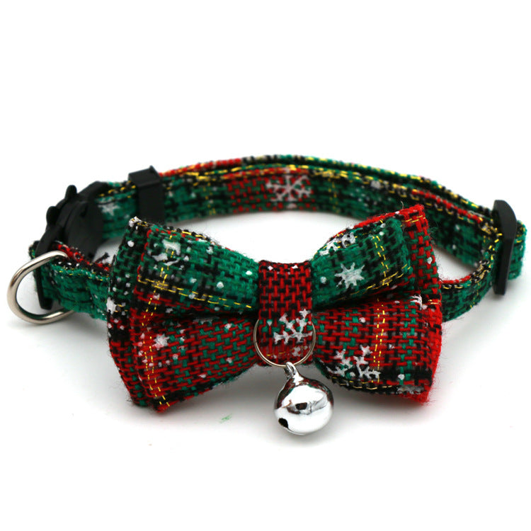 Christmas Bow Cat Collar with Bell