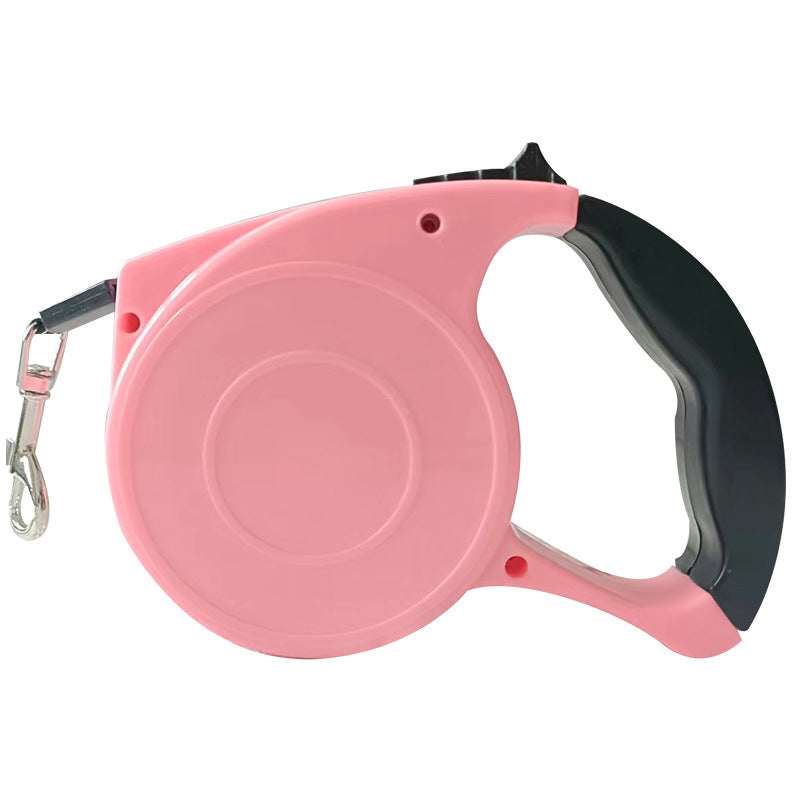 Pink retractable cat leash