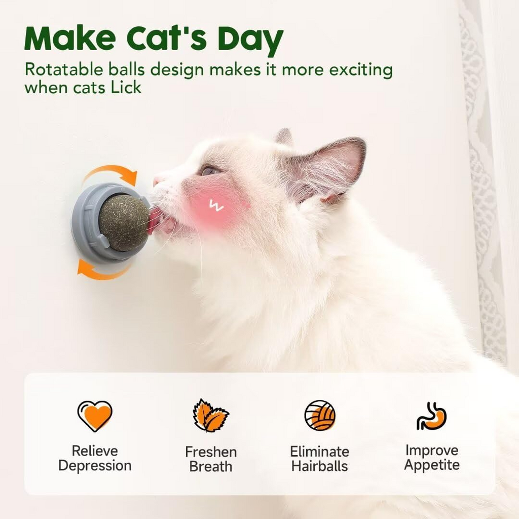 Catnip & Silvervine Lick Balls (4-Pack)