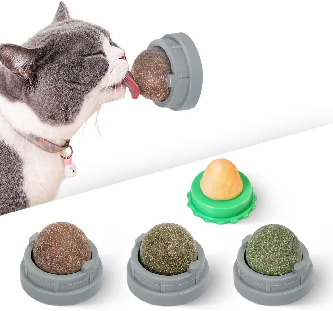 Catnip & Silvervine Lick Balls (4-Pack)