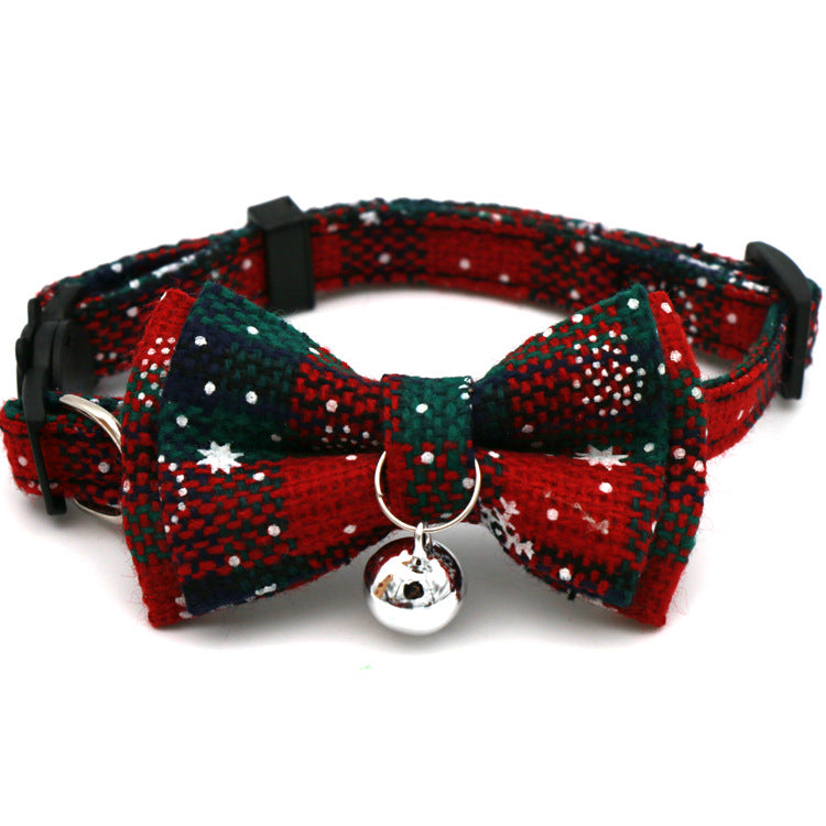 Christmas Bow Cat Collar with Bell