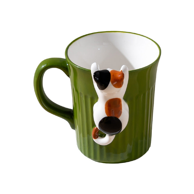 Peeking Cat Ceramic Mug